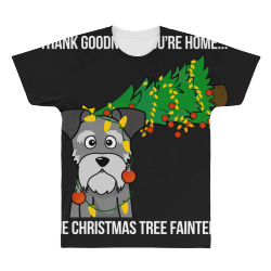 funny dachshund the xmas tree fainted christmas All Over Men's T-shirt | Artistshot