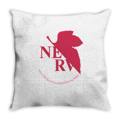 Nerv -evangelion Throw Pillow Designed By Wizarts