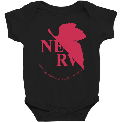 Nerv -evangelion Baby Bodysuit Designed By Wizarts