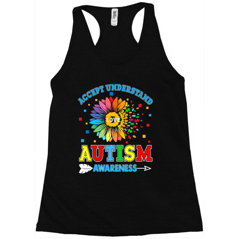 Autism Awareness Accept Understand Racerback Tank by ErikaYescas | Artistshot