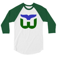 Custom Hartford Whalers 3/4 Sleeve Shirt By Yudyud - Artistshot