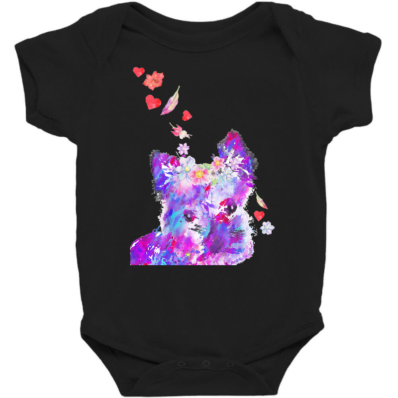 Dog T  Shirt Yorkshire Terrier Peeking Baby Bodysuit by theaney | Artistshot