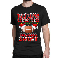 Football This Is My Christmas Pajama Football Xmas Boys Men 377 Classic T-shirt | Artistshot