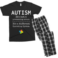 Autism Awareness Its A Different Operating System Men's T-shirt Pajama Set | Artistshot