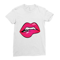 Sexy Lip Biting Ladies Fitted T-shirt | Artistshot