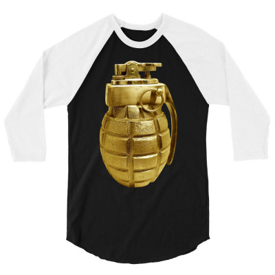 Gold Grenade 3/4 Sleeve Shirt Designed By Akin