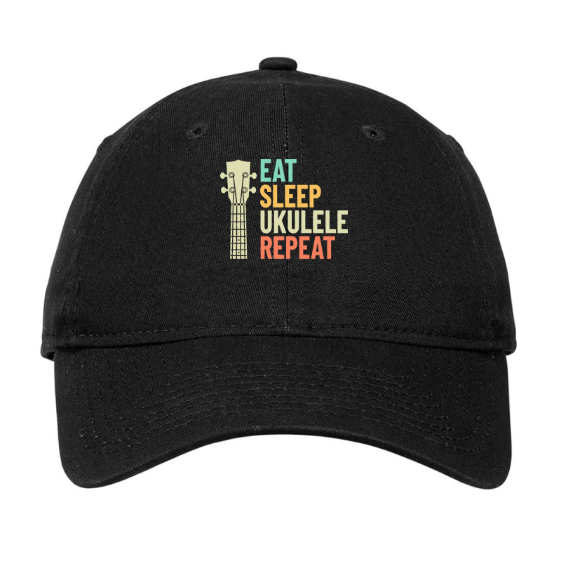 Eat Sleep Repeat T  Shirt Eat Sleep Ukulele Repeat Ukulele Headstock R Adjustable Cap by theaney | Artistshot