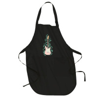 Electric Guitar T  Shirt Pink S  Style Electric Guitar Flowering Vines Full-length Apron | Artistshot