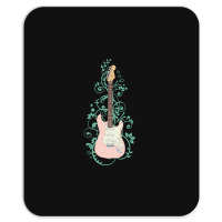 Electric Guitar T  Shirt Pink S  Style Electric Guitar Flowering Vines Mousepad | Artistshot