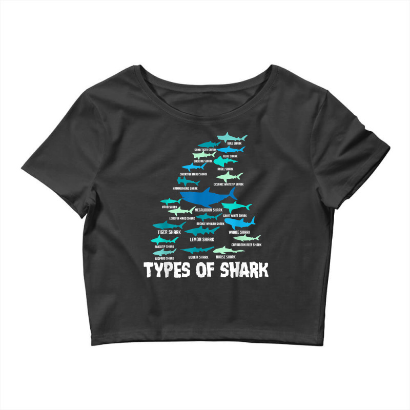 Types Of Shark Megalodon Great White Nurse Shark Men Women T Shirt Crop Top by maionexzweddel1i | Artistshot