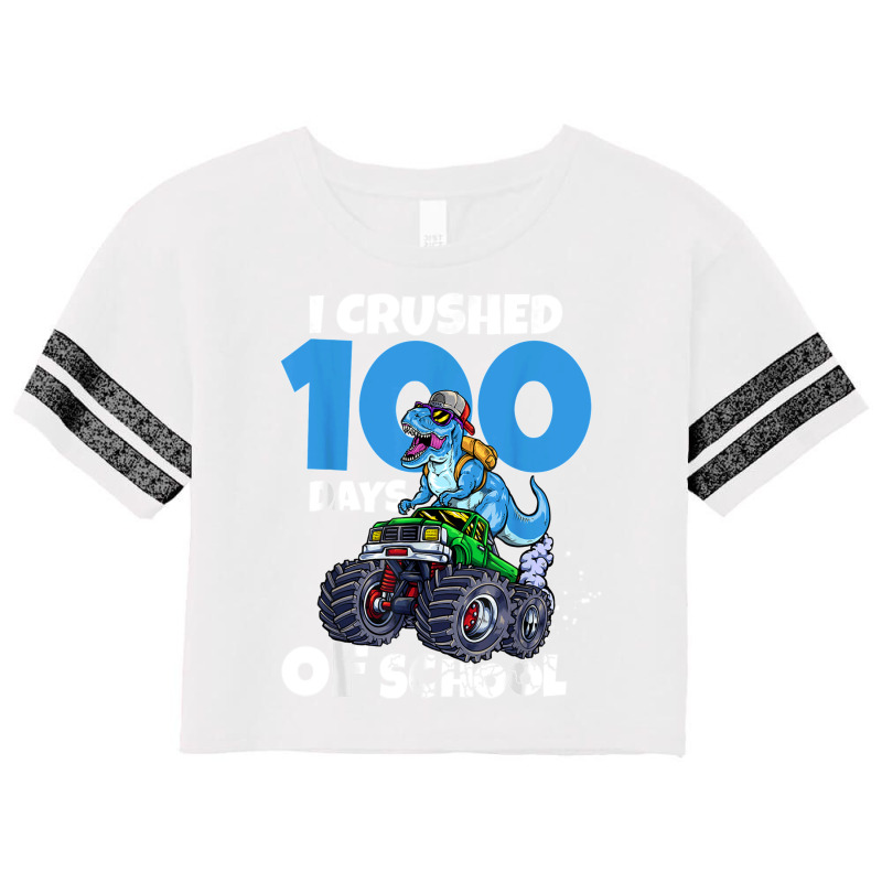 Just Crushed 100 Days of School Shirt T-rex Monster Truck 