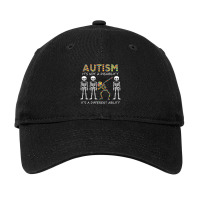 Autism Its A Different Ability Dabbing Skeleton Adjustable Cap | Artistshot