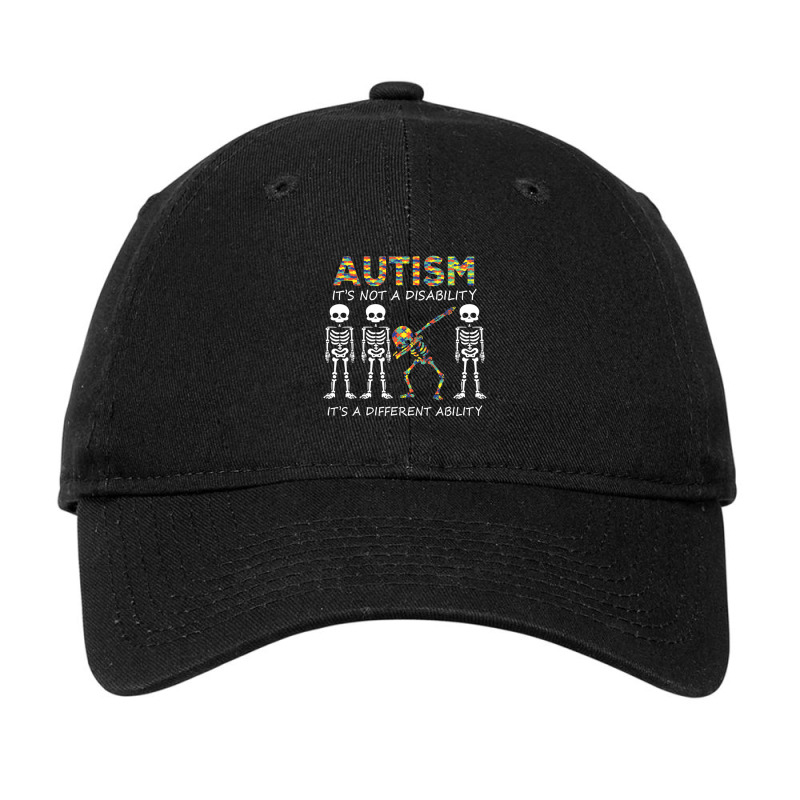 Autism Its A Different Ability Dabbing Skeleton Adjustable Cap by ErikaYescas | Artistshot