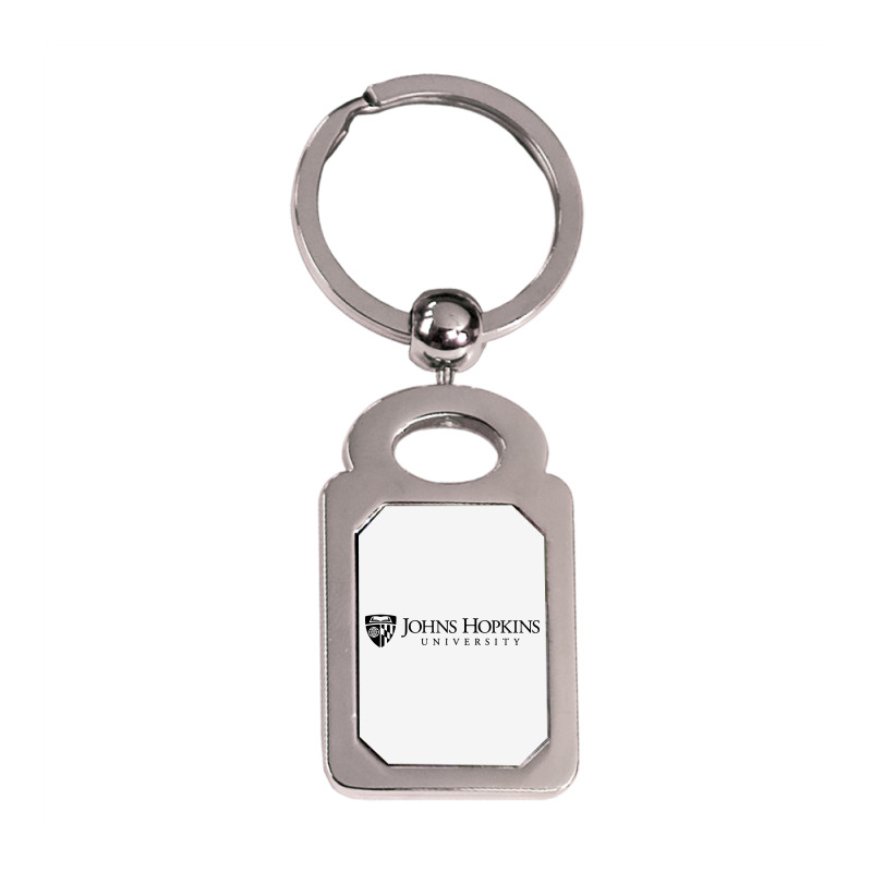 Johns Hopkins Silver Rectangle Keychain | Artistshot