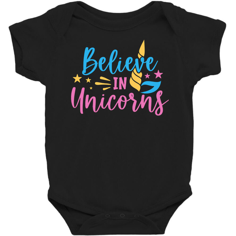 Believe N Unicorns T  Shirtbelieve în Unicorns T  Shirt Baby Bodysuit | Artistshot