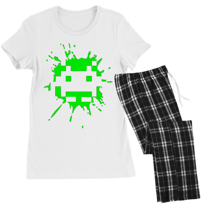 Space Invader 2 Splat Women's Pajamas Set by nbobatiga | Artistshot