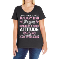 Birthday 51 Years Born In January 1970 T  Shirt I'm A January Woman 19 Ladies Curvy T-shirt | Artistshot