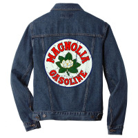 Vintage Magnolia Gasoline Gas Pump Road Sign T Shirt Men Denim Jacket | Artistshot