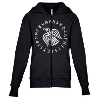 Viking Raven Of Odin Norse Mythology Pagan Runes T Shirt Youth Zipper Hoodie | Artistshot