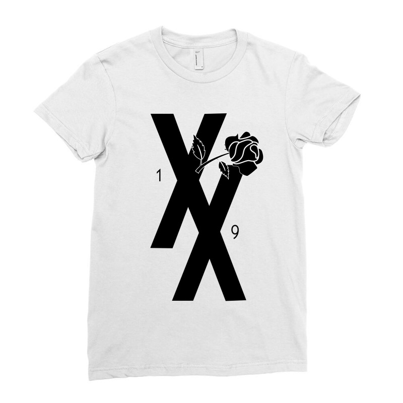 Mgk T Xx Shirt Flower Black Rose Ladies Fitted T-Shirt by rardesign | Artistshot