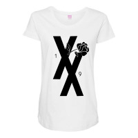 Mgk T Xx Shirt Flower Black Rose Maternity Scoop Neck T-shirt | Artistshot