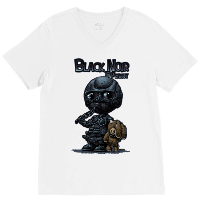 Black Noir The Peanut V-neck Tee | Artistshot