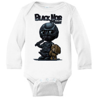 Black Noir The Peanut Long Sleeve Baby Bodysuit | Artistshot