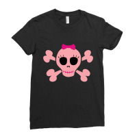 Fummy Pink Skull Long Sleeve Ladies Fitted T-shirt | Artistshot