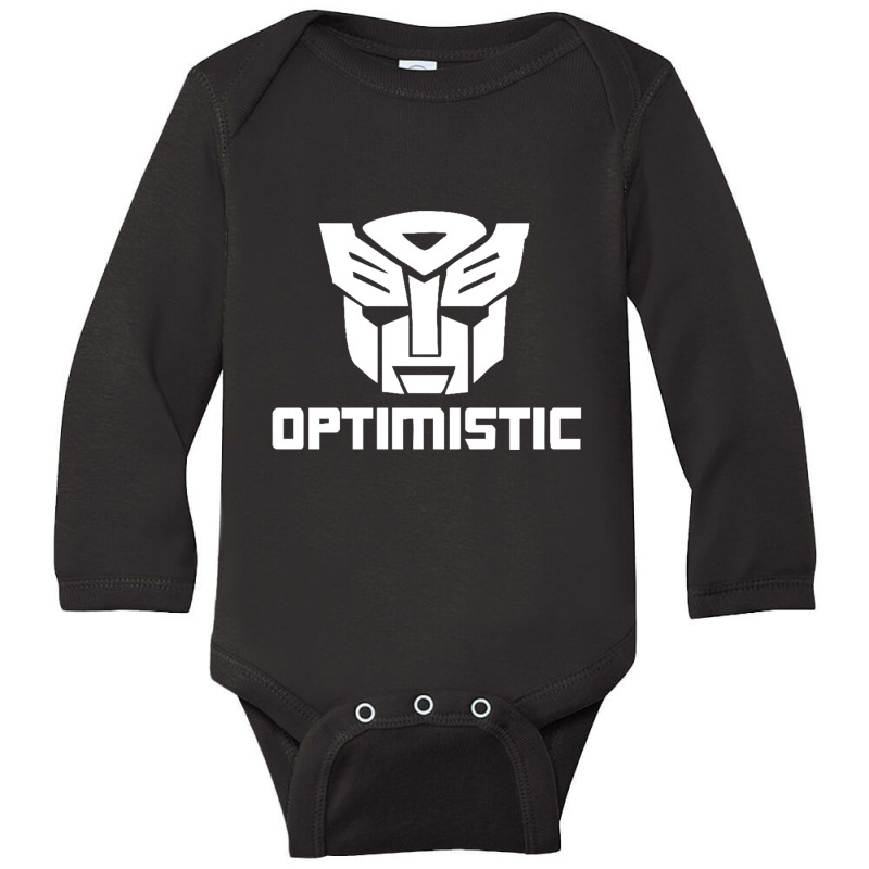 Be Optimistic Transformers   Robot Optimus Prime Long Sleeve Baby Bodysuit by Gretchen Minnis | Artistshot