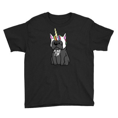 Funny Unicorn French Bulldog Youth Tee Designed By Dhieart