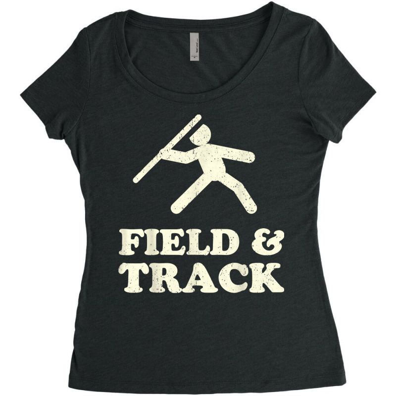 Vintage Track & Field Throwing Coach Javelin Shot Put Discus T Shirt Women's Triblend Scoop T-shirt by haylesfshiltsxd1 | Artistshot