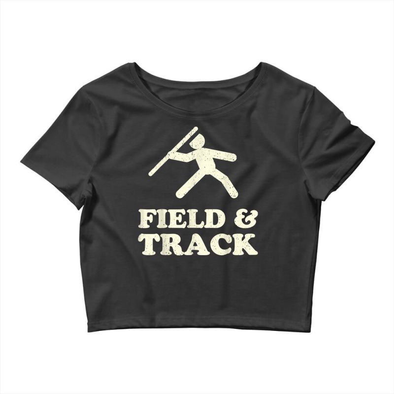 Vintage Track & Field Throwing Coach Javelin Shot Put Discus T Shirt Crop Top by haylesfshiltsxd1 | Artistshot