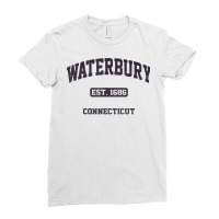 Waterbury Connecticut Ct Vintage State Athletic Style T Shirt Ladies Fitted T-shirt | Artistshot