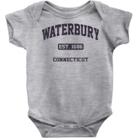 Waterbury Connecticut Ct Vintage State Athletic Style T Shirt Baby Bodysuit | Artistshot