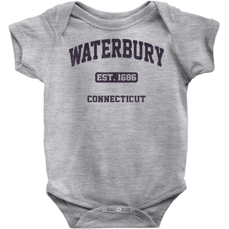 Waterbury Connecticut Ct Vintage State Athletic Style T Shirt Baby Bodysuit by haylesfshiltsxd1 | Artistshot