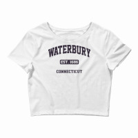 Waterbury Connecticut Ct Vintage State Athletic Style T Shirt Crop Top | Artistshot