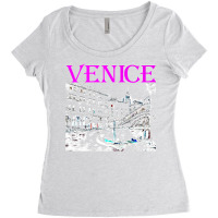 Venice Italy Travel Rialto Bridge Gondolas Grand Canal Black Premium T Women's Triblend Scoop T-shirt | Artistshot