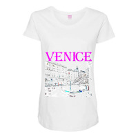 Venice Italy Travel Rialto Bridge Gondolas Grand Canal Black Premium T Maternity Scoop Neck T-shirt | Artistshot