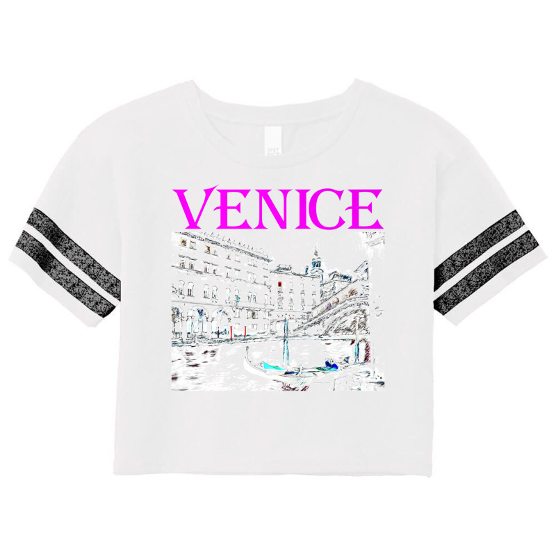 Venice Italy Travel Rialto Bridge Gondolas Grand Canal Black Premium T Scorecard Crop Tee by James William | Artistshot