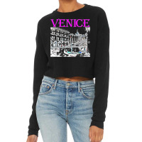 Venice Italy Travel Rialto Bridge Gondolas Grand Canal Black Premium T Cropped Sweater | Artistshot