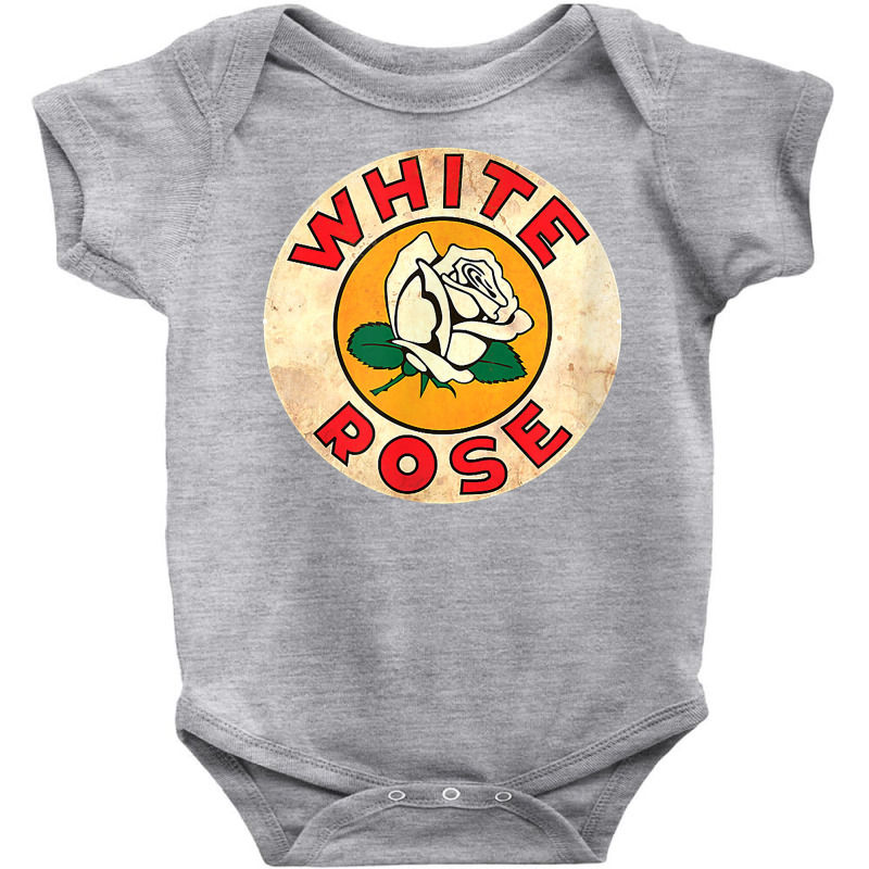 Vintage White Rose Gasoline Gas Pump Road Sign T Shirt Baby Bodysuit | Artistshot