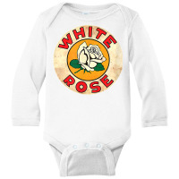 Vintage White Rose Gasoline Gas Pump Road Sign T Shirt Long Sleeve Baby Bodysuit | Artistshot