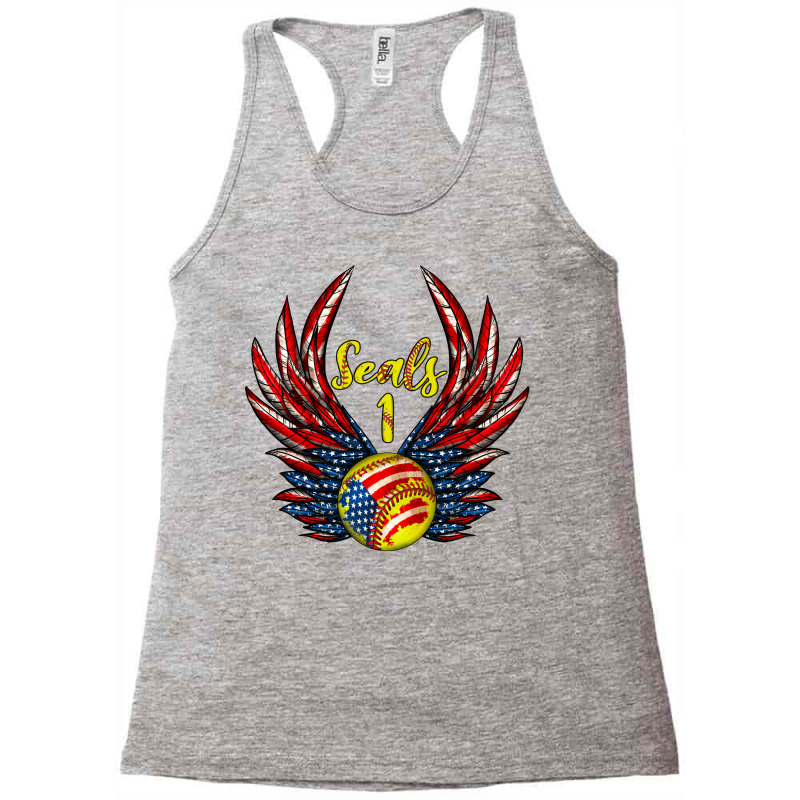 Angel Wings Softball Racerback Tank by Jasminsmagicworld | Artistshot