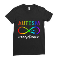 Red Instead Autism Autism Acceptance Ladies Fitted T-shirt | Artistshot