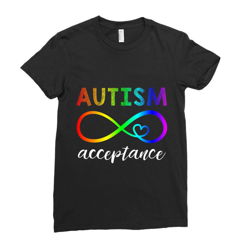 Red Instead Autism Autism Acceptance Ladies Fitted T-Shirt by ErikaYescas | Artistshot