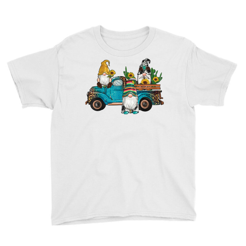 Western Gnomes Truck Sunflowers Cactus Gemstone Leopard T Shirt Youth Tee | Artistshot