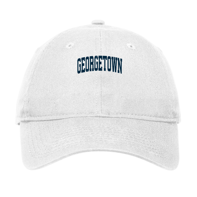 Custom Georgetown Michigan Mi Vintage Athletic Sports Navy Design  Sweatshirt Adjustable Cap By Cm-arts - Artistshot