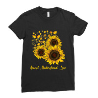 Sunflower Accept Understand Love Autism Awareness Month Ladies Fitted T-shirt | Artistshot