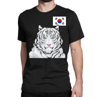 White Siberian Tiger South Korean Flag T Shirt Classic T-shirt | Artistshot