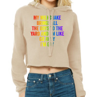 Pride My Milkshake Brings All The Boys To The Yard I'm Gay T Shirt Cropped Hoodie | Artistshot